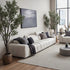 Calabria 4  Seater Dual Electric Recliners In Soft Grey
