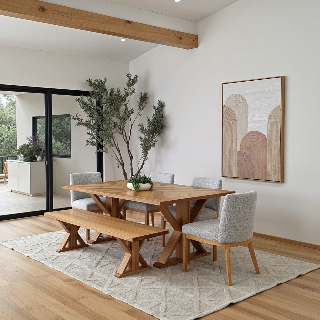Southport 6 Piece 1.8m Dining Package with Bench