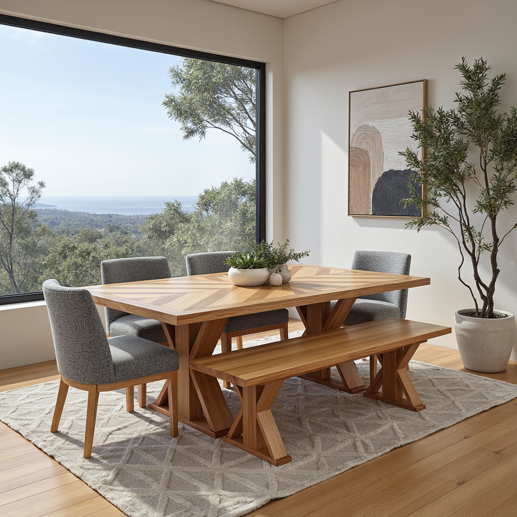 Southport 6 Piece 1.8m Dining Package with Bench