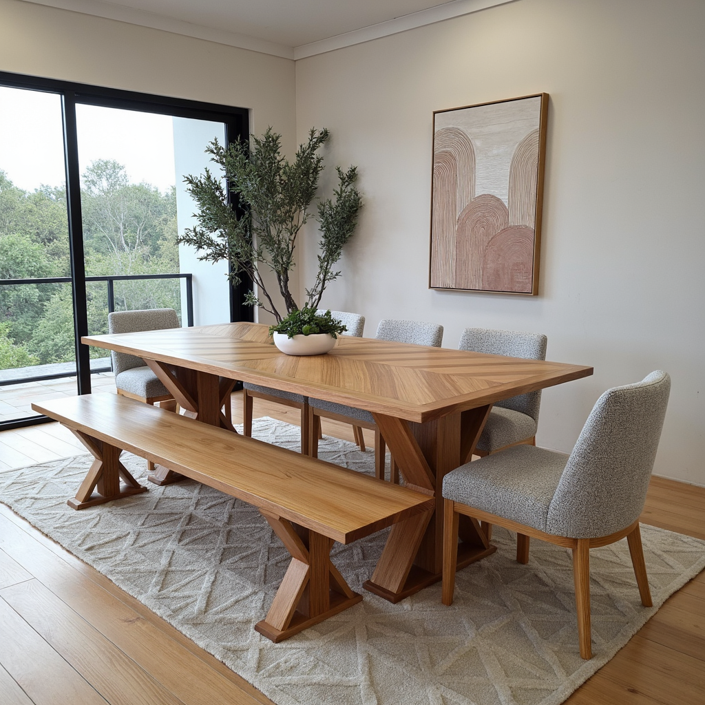 Southport 7 Piece 2.1m Dining Package with Bench
