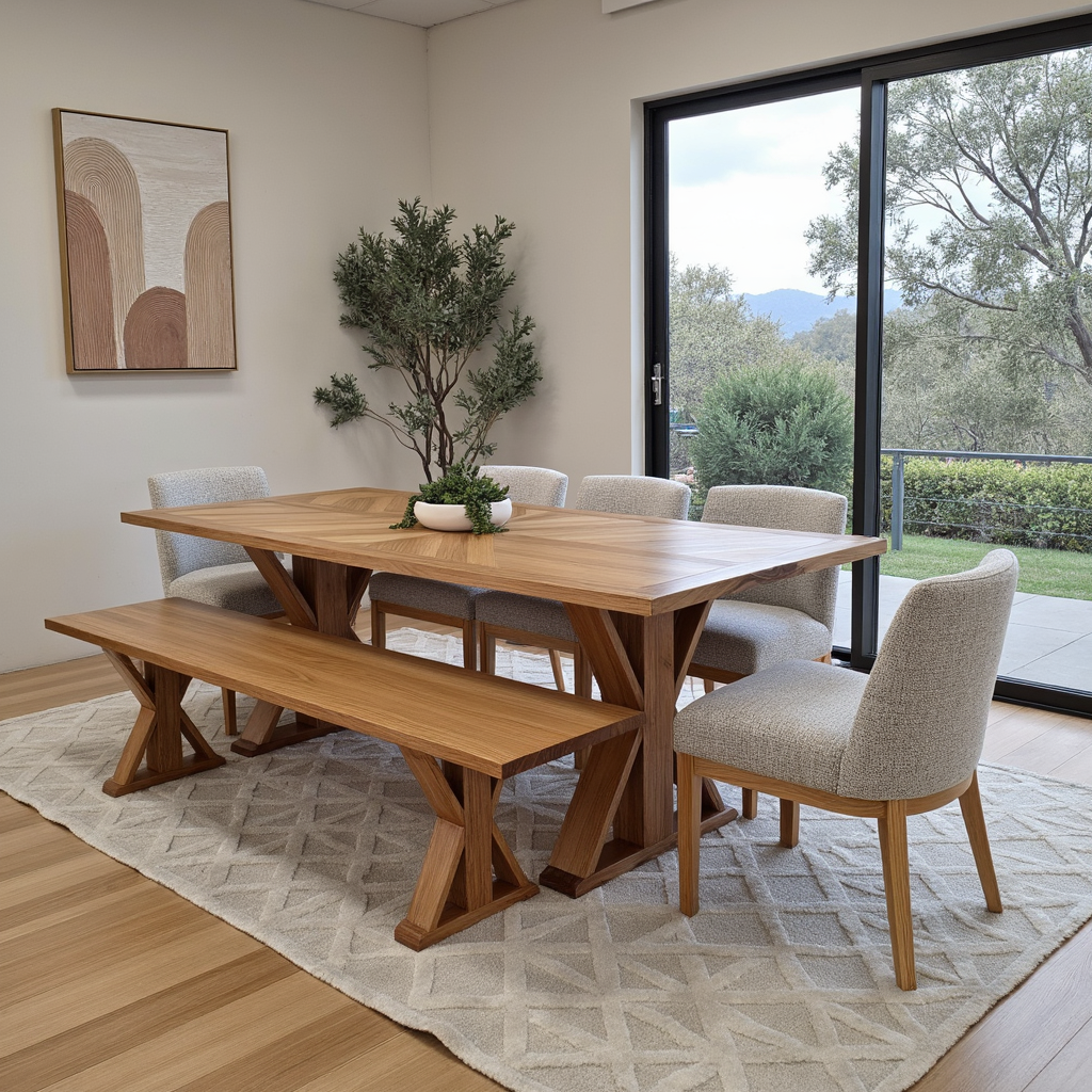 Southport 7 Piece 2.1m Dining Package with Bench
