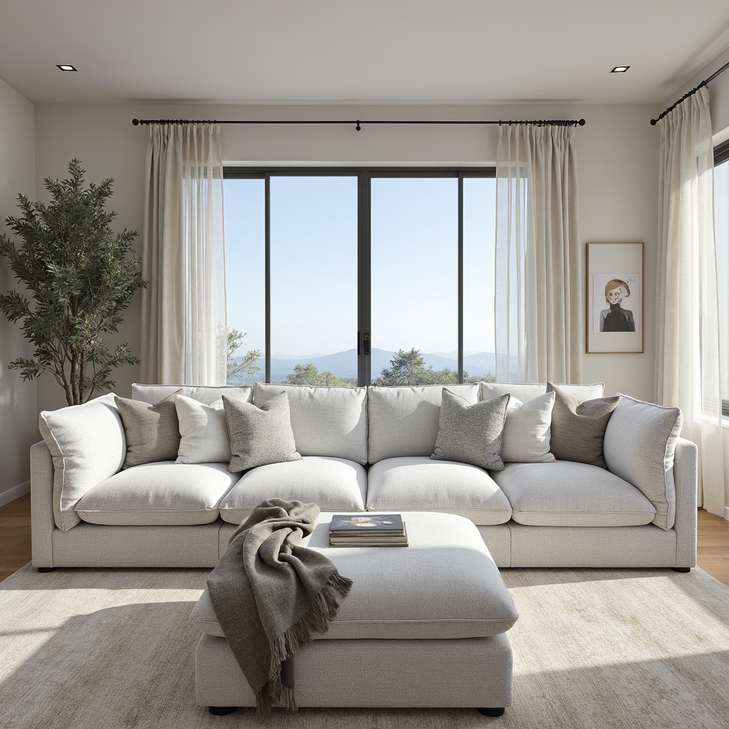 Savannah Cloud Soft Oversized 4 Seater With Ottoman In Grey