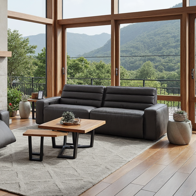 Hollywood 3 Seater With Electric Recliners In Grey