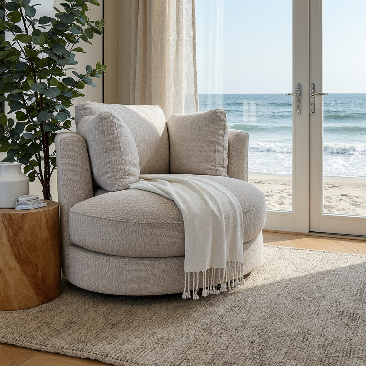 Cloud Soft Cuddle Chair In Natural