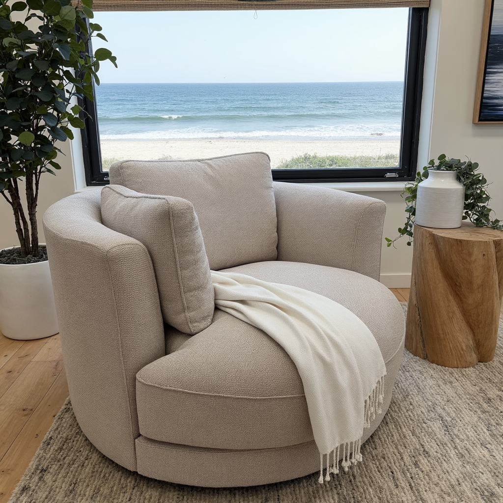 Cloud Soft Cuddle Chair In Natural
