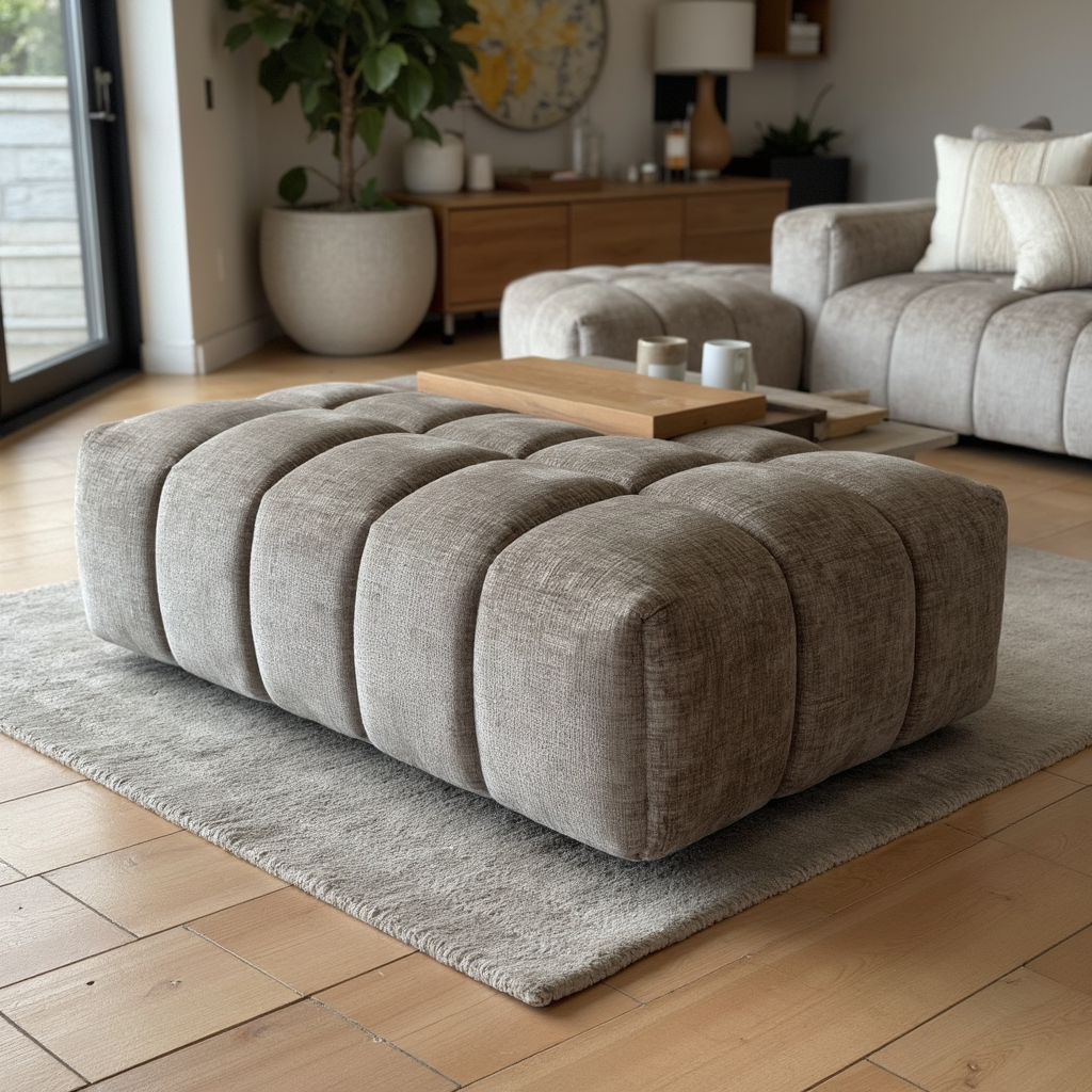 Bubble Ottoman In Taupe