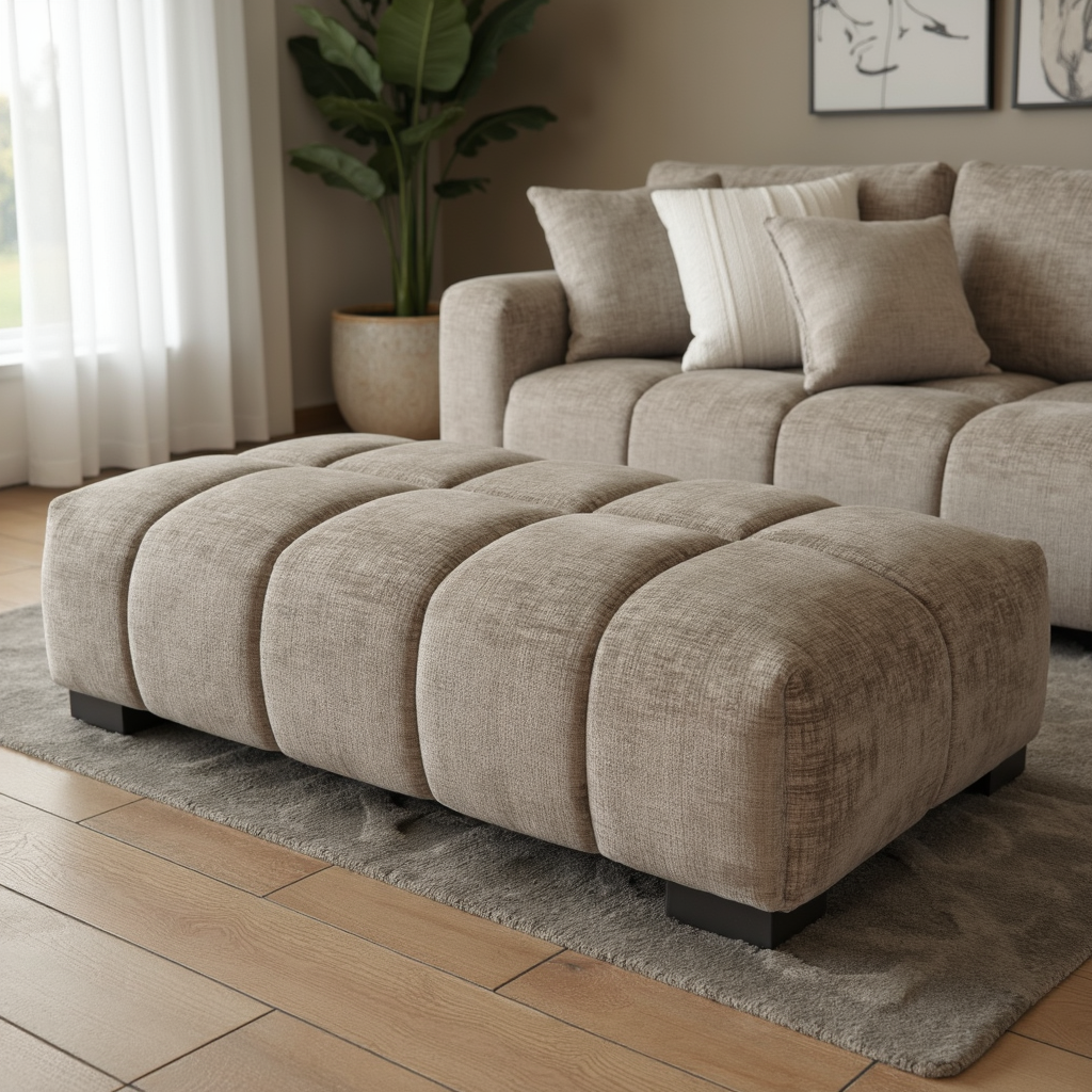Bubble Ottoman In Taupe