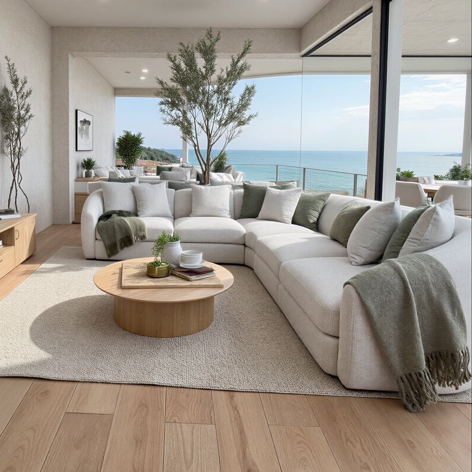 Crescent Corner Lounge In Natural