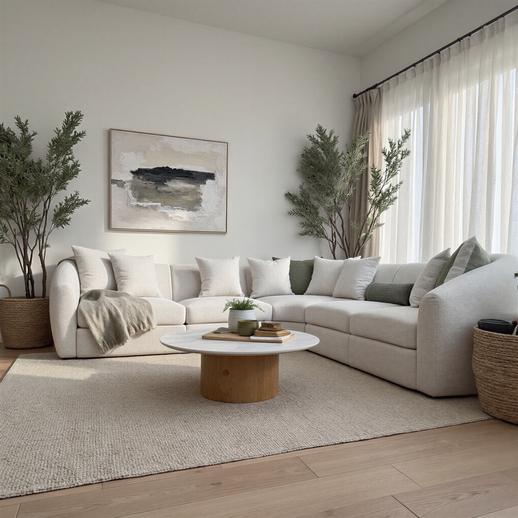 Crescent Corner Lounge In Natural