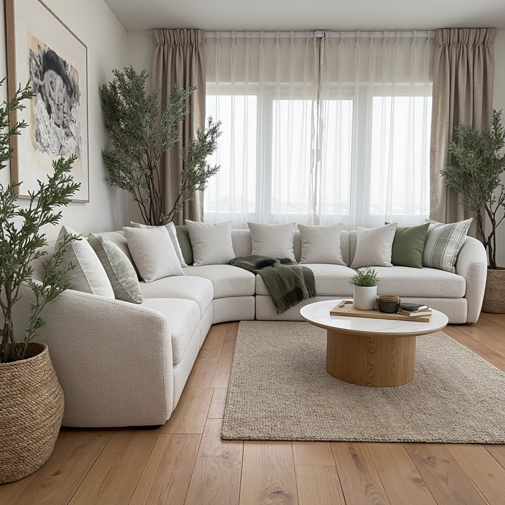 Crescent Corner Lounge In Natural