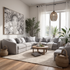 Crescent Corner Lounge In Grey