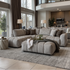 Bubble Left Side Chaise in Taupe