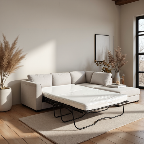 Kelsey Sofa Bed With Right Chaise In Natural