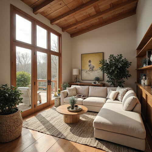 Kelsey Sofa Bed With Right Chaise In Natural