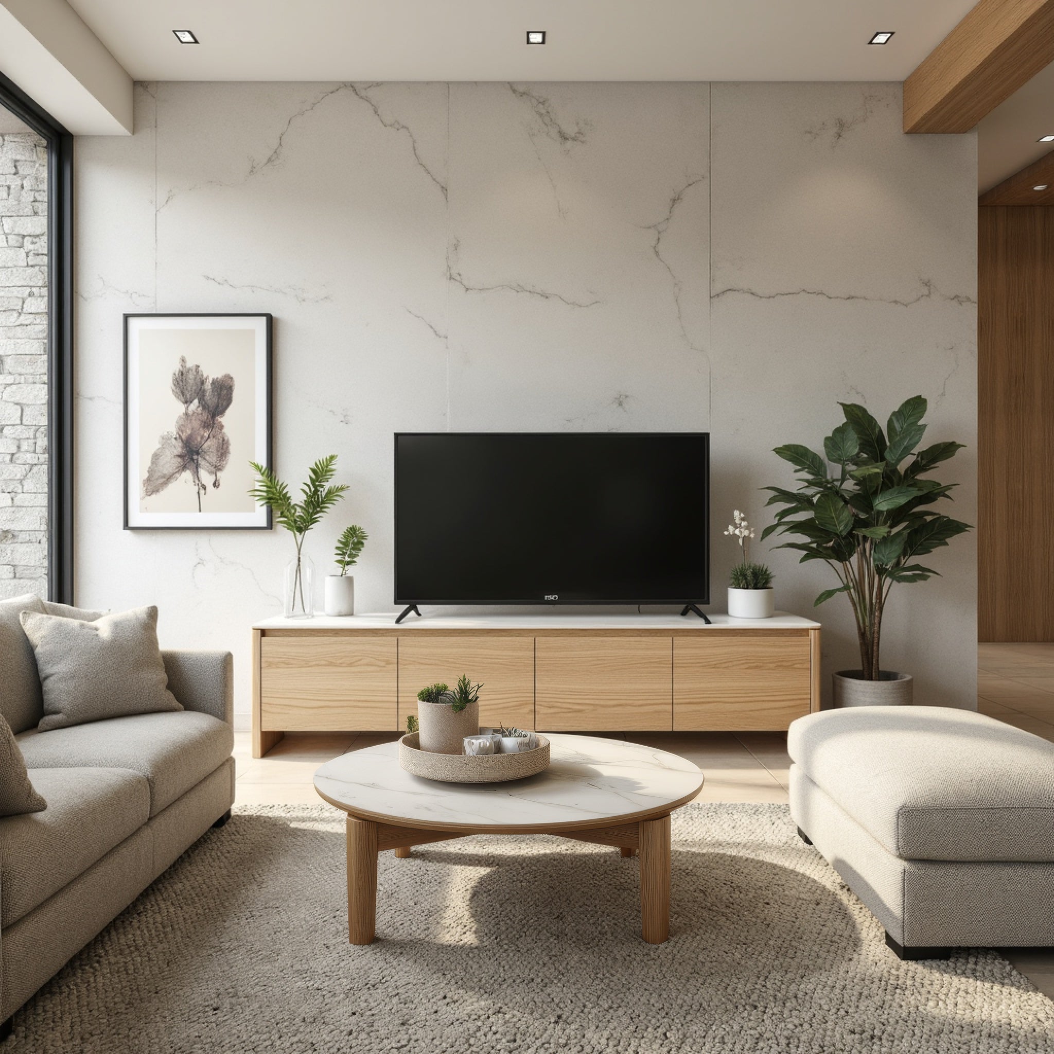 Stanford 220cm TV Unit With Ceramic Top