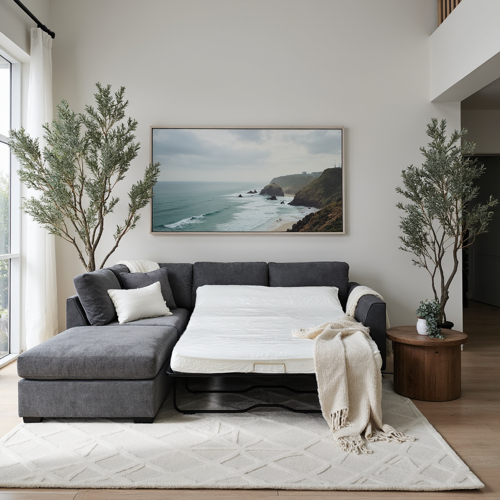 Kelsey Sofa Bed With Left Chaise In Grey