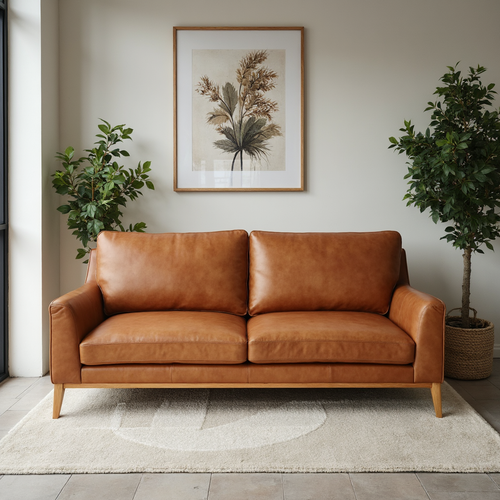 Carson 2 Seater In Tan Leather