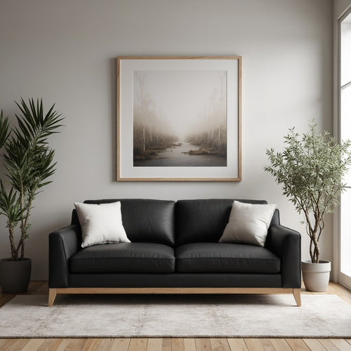 Carson 3 Seater Sofa In Black Leather