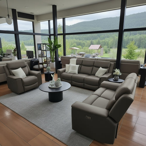 Newport 3+2+1 Electric Recliners In Grey