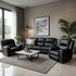Michigan 100% Leather 3+1+1 Sofa Package In Black