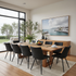 Sussex 11 Pce 2.4m Dining Setting with Tobago Light Grey Chairs