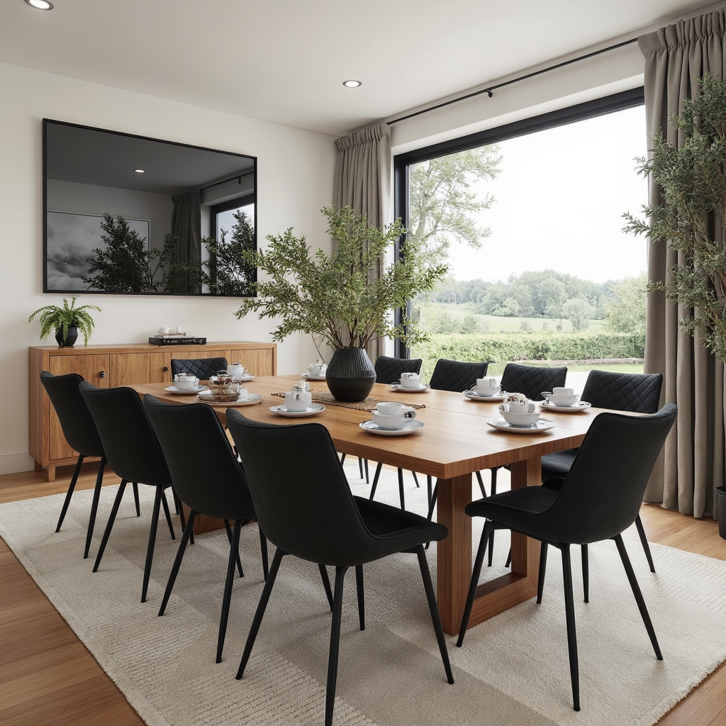 Sussex 11 Pce 2.4m Dining Setting with Tobago Light Grey Chairs