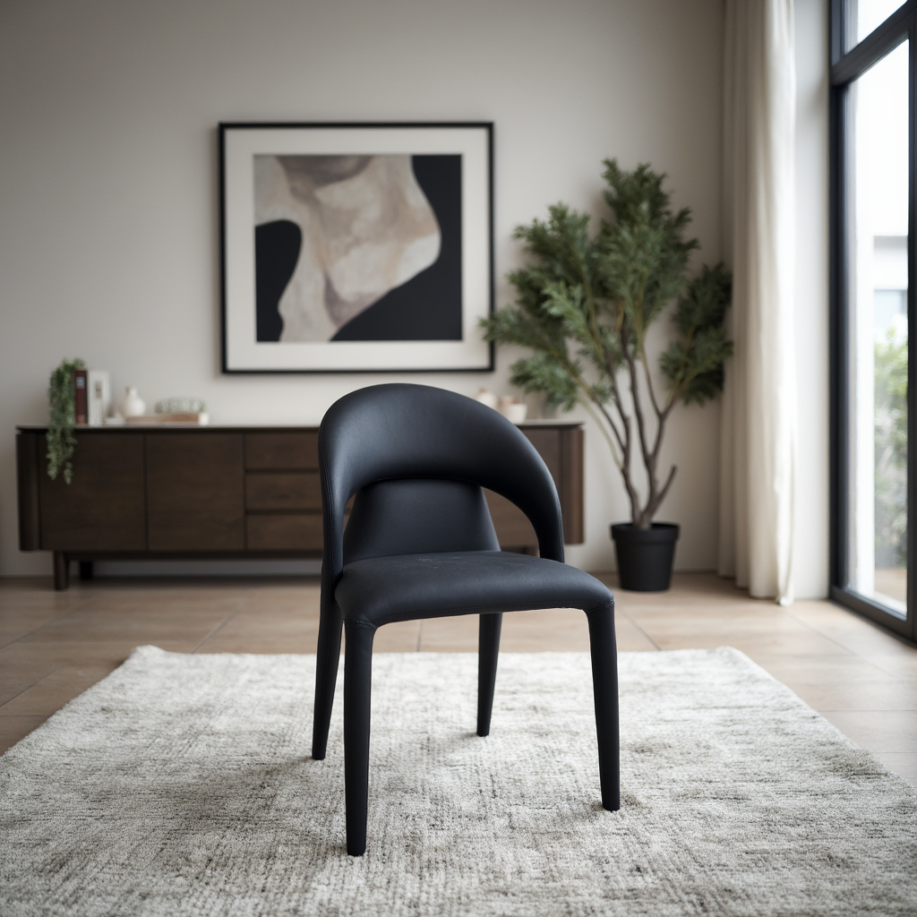 Elena Fully Upholster Chair In Black