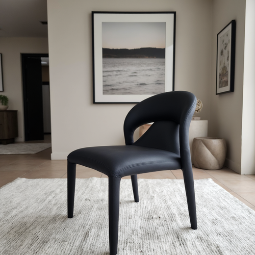 Elena Fully Upholster Chair In Black