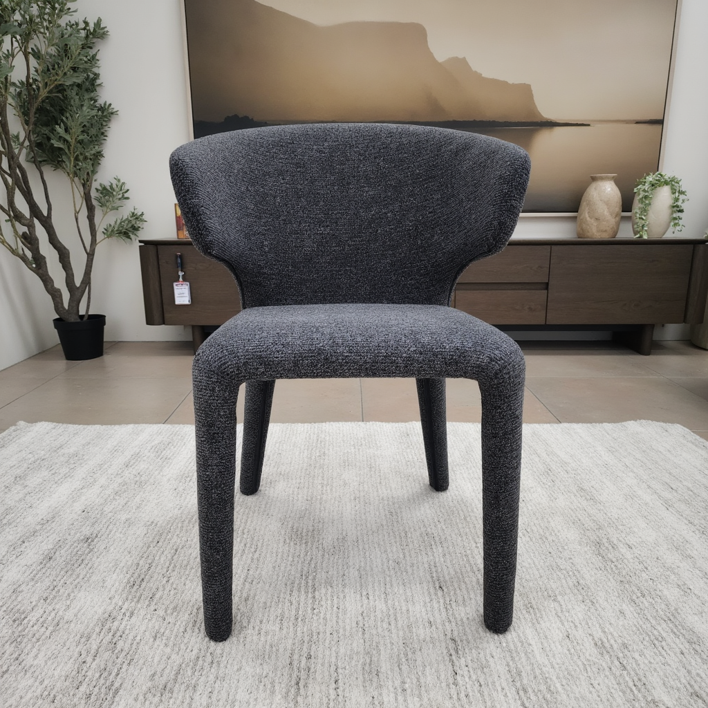Lorenzo Dining Chair In Milan Charcoal