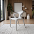Matteo Upholstered Dining Chair In Salt & Pepper
