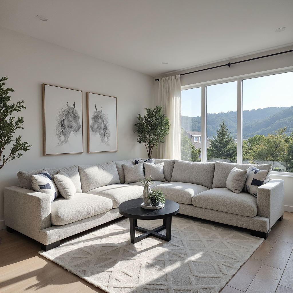 Quintin Cloud Soft Corner Lounge In Salt & Pepper