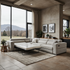 Fairmont Left Corner Sofa Bed With Electric Recliner In Light Grey