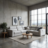 Fairmont Left Corner Sofa Bed With Electric Recliner In Light Grey