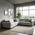 Fairmont Left Corner Sofa Bed With Electric Recliner In Light Grey