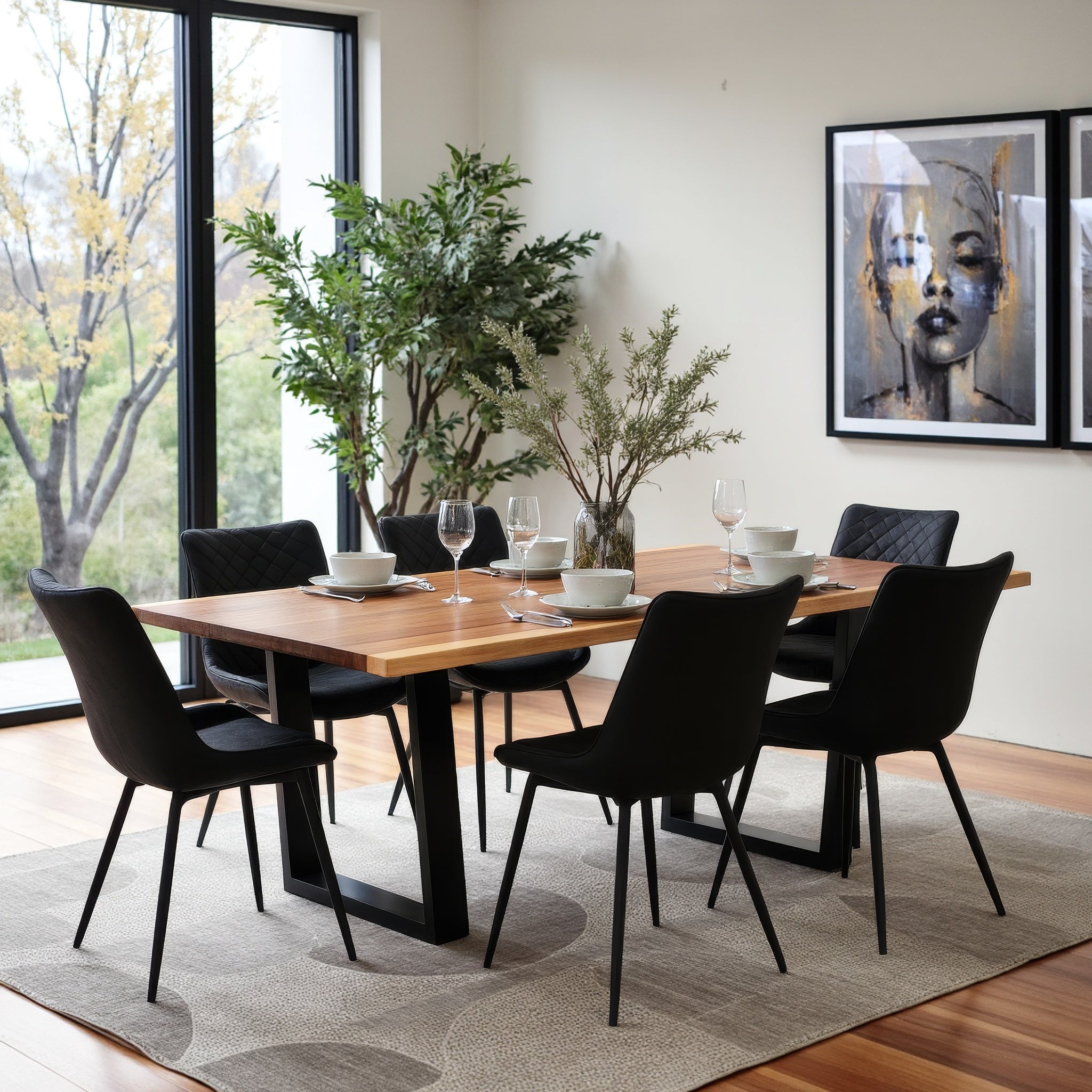 Highland Blackwood 7 Piece Dining Package