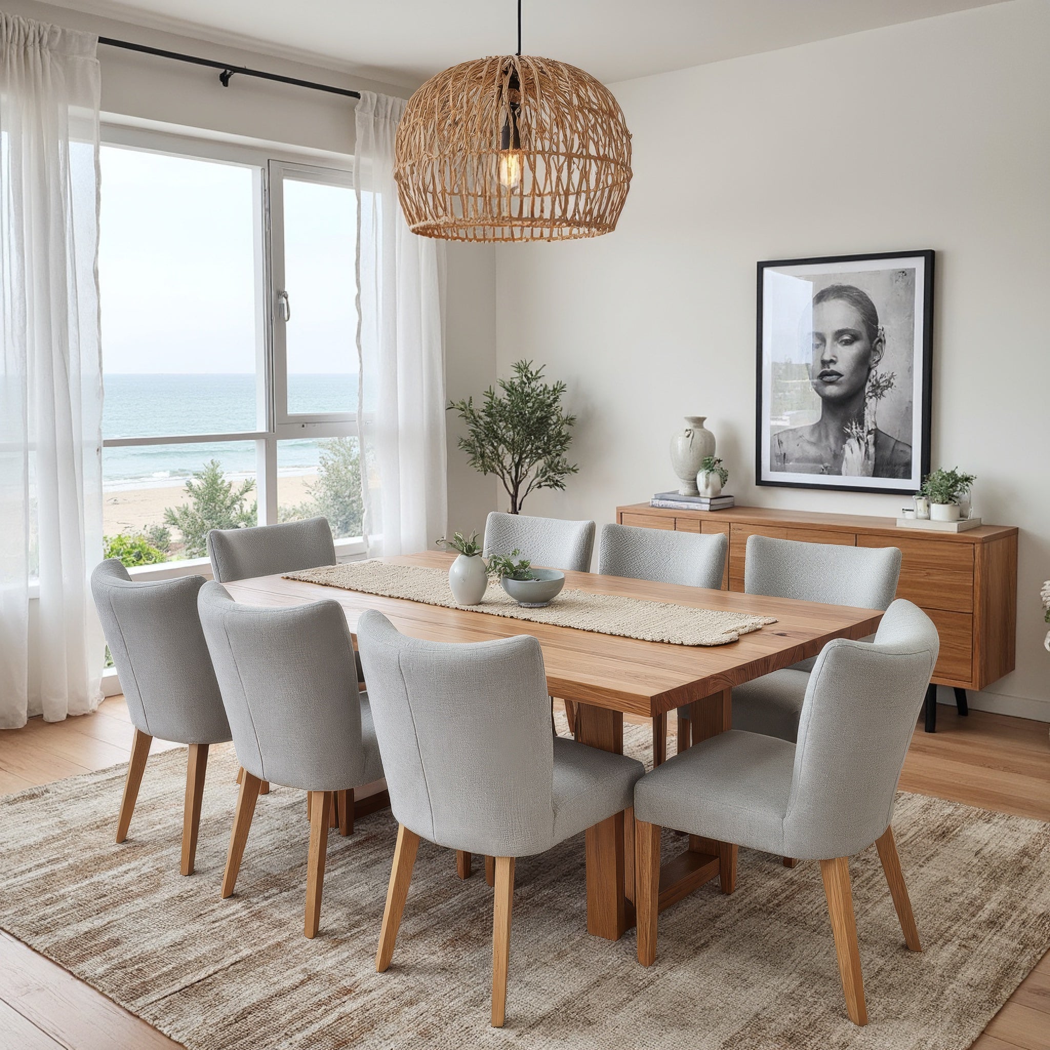 Sussex 9 Pce 2.1m Dining Setting