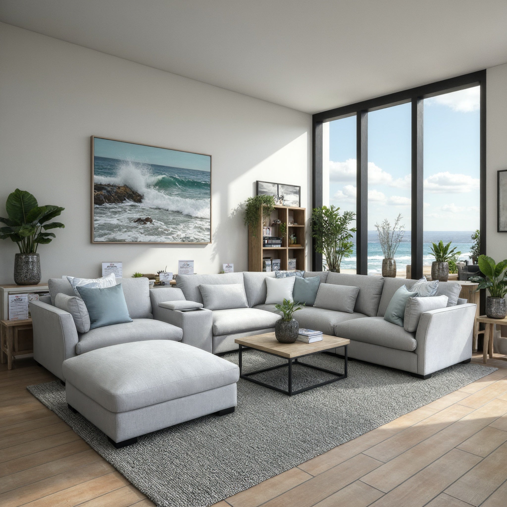 Emerson 6 Piece Modular In Light Grey