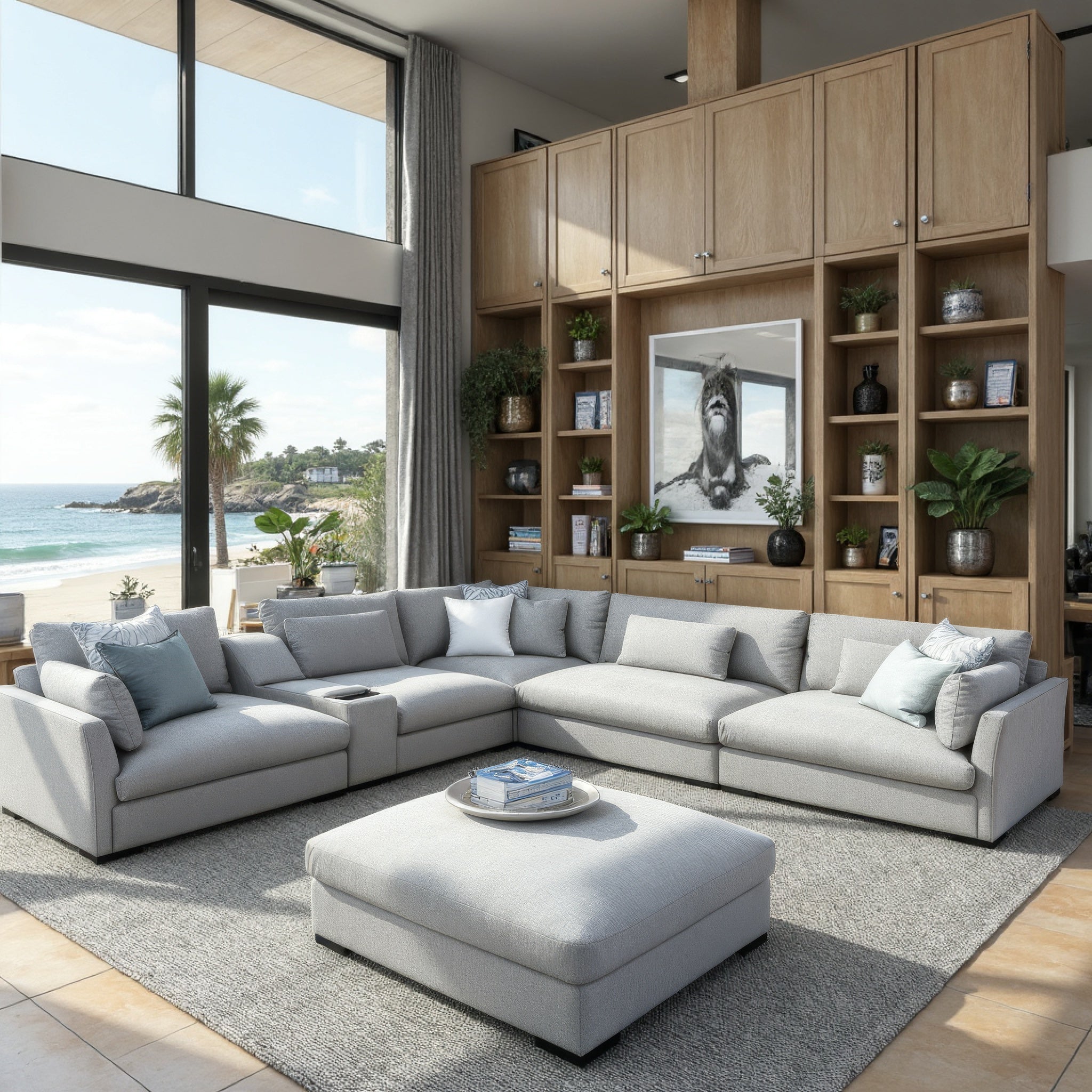 Emerson 6 Piece Modular In Light Grey