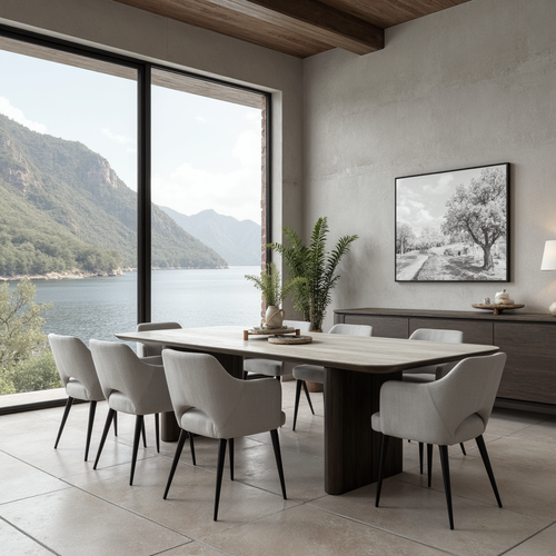 Capri 9 Piece 2.4m dining setting With 8 Chairs