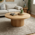 Morocco Round Coffee Table In Natural Australian Messmate
