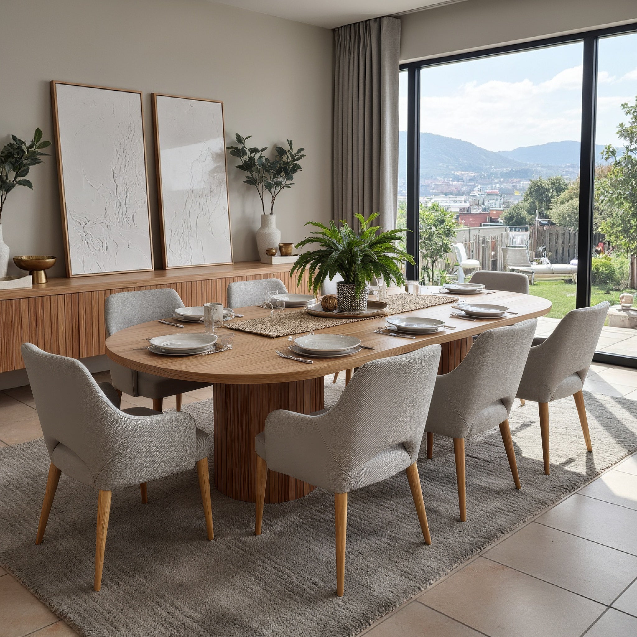 Morocco 9 Piece Package with 240cm Table