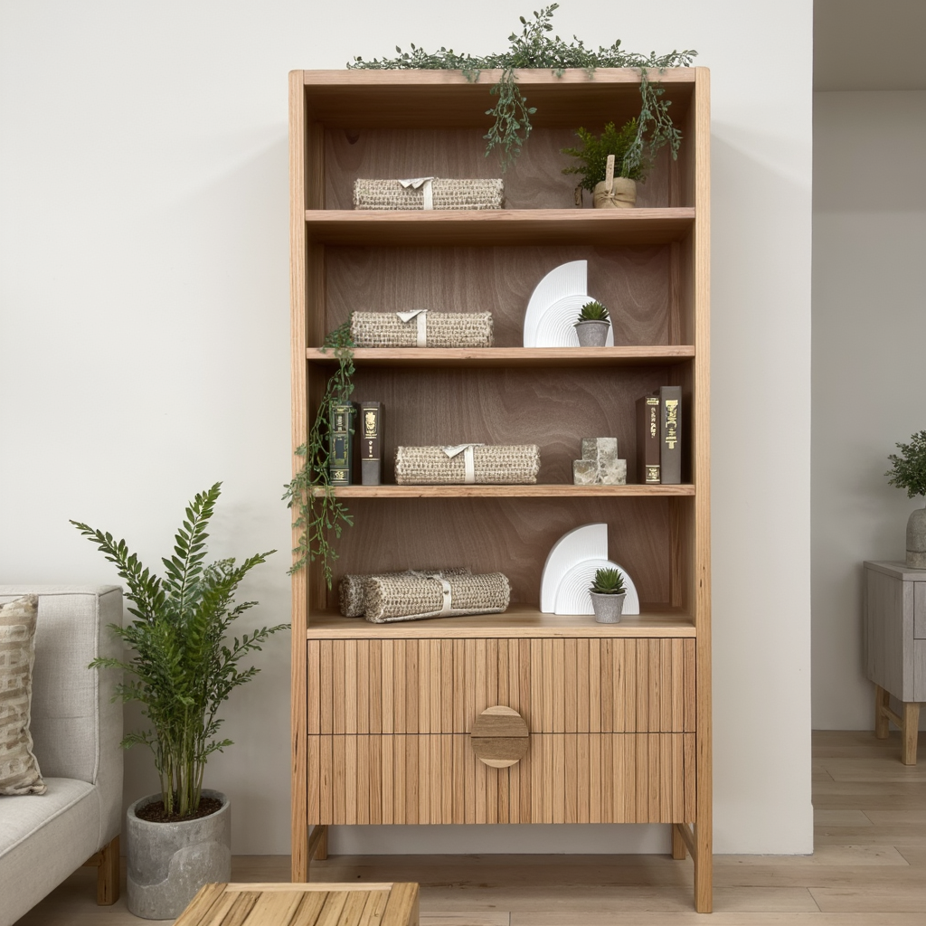 Morocco Bookcase In Natural Australian Messmate
