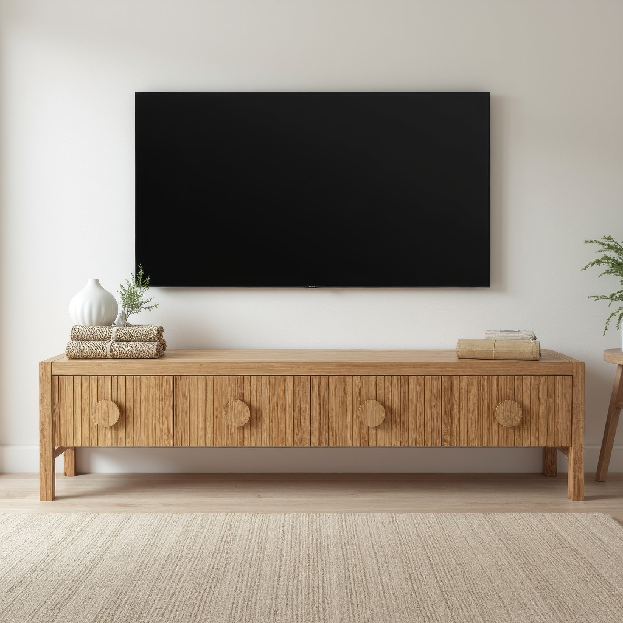 Morocco 220cm TV Unit In Natural Australian Messmate