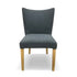 Tobago Upholstered Chair In Charcoal Fabric with natural leg