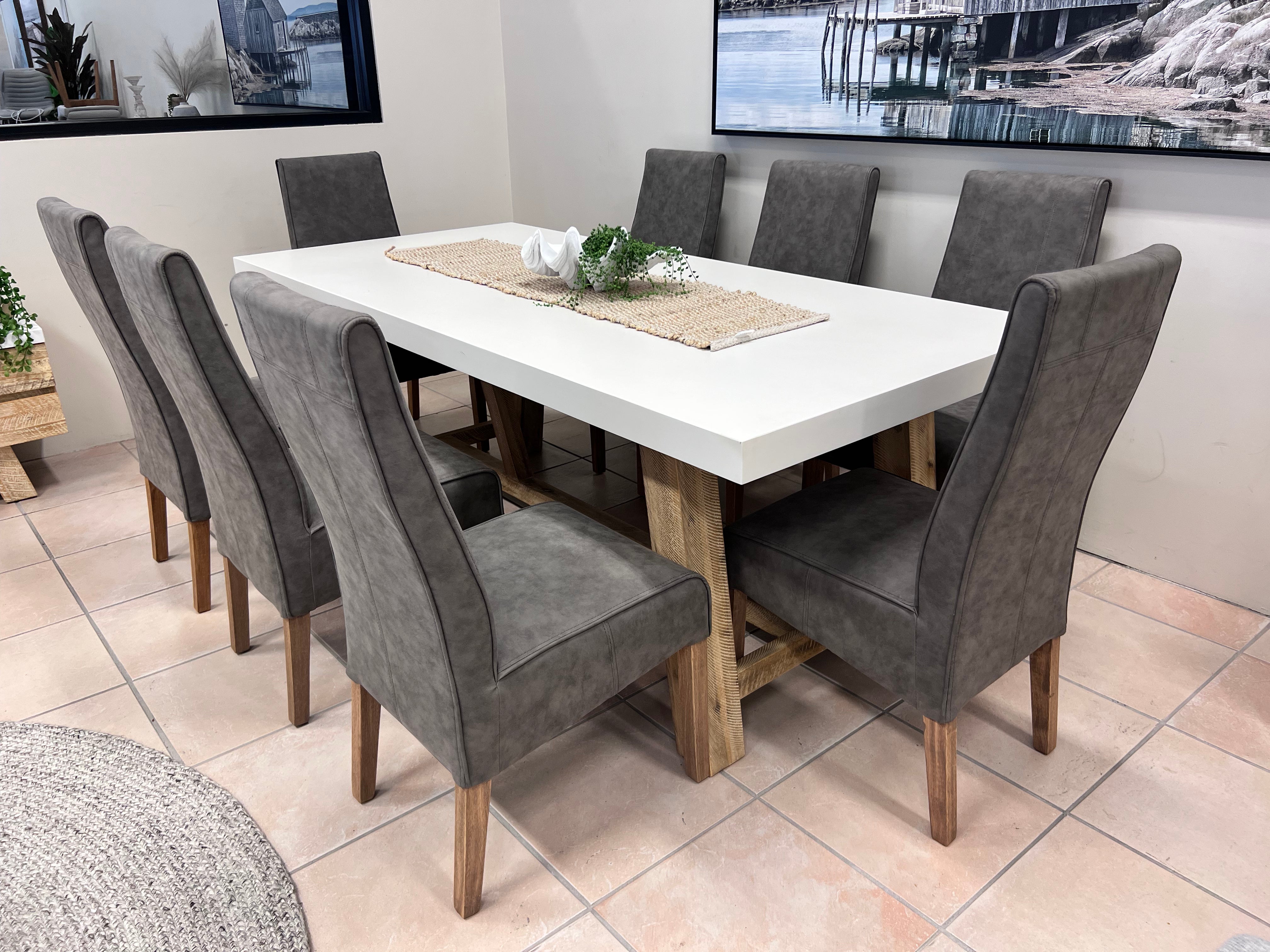 Toledo 9 Piece Package With 2.1m Table & 8 Chairs