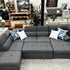 Bronte Right Chaise with sofabed in grey
