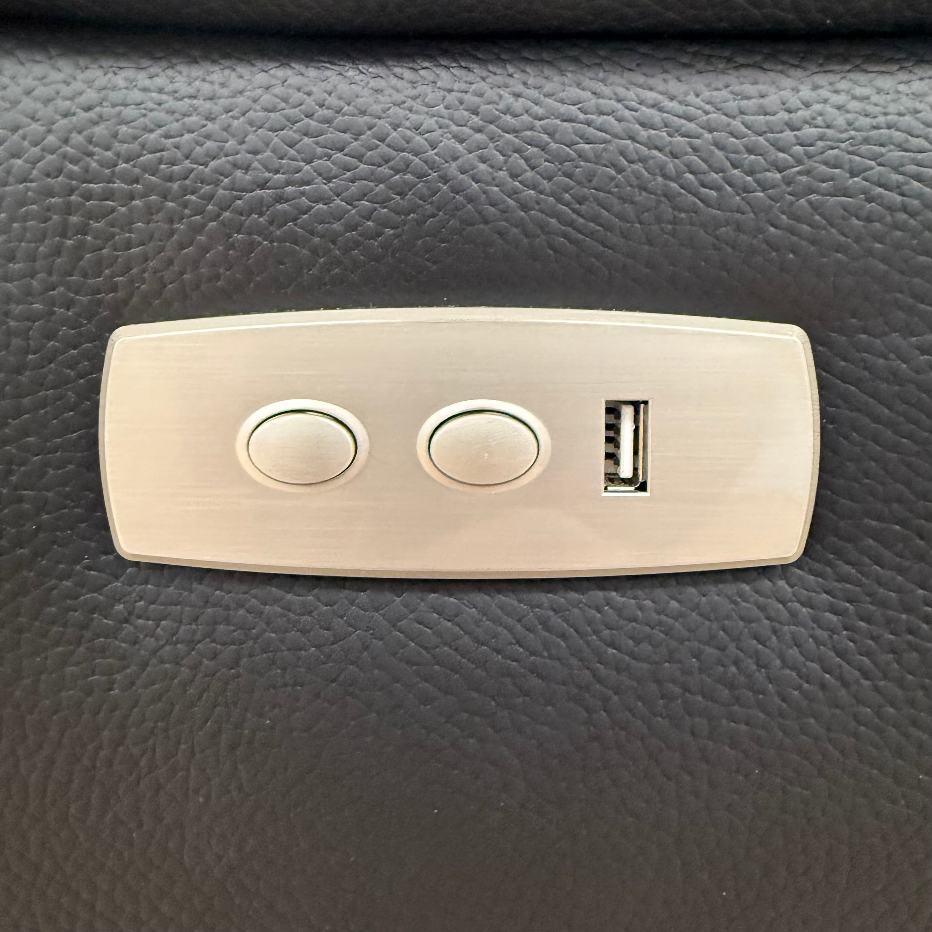 Michigan recliner in premium thick black leather