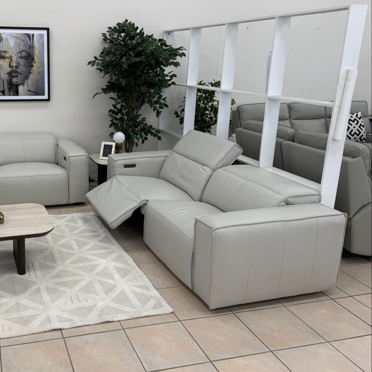 Xander 2 Seater With Electrics In 100% Premium Grey Leather