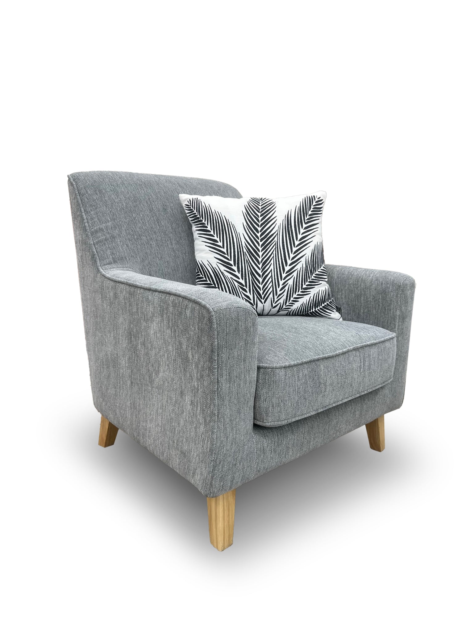 Malaga Accent Chair In Light Grey