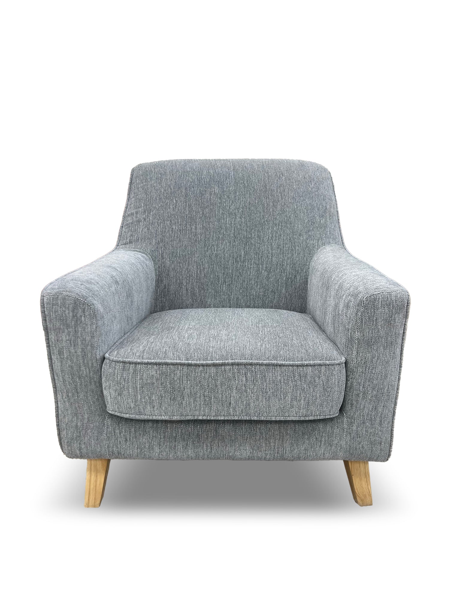 Malaga Accent Chair In Light Grey